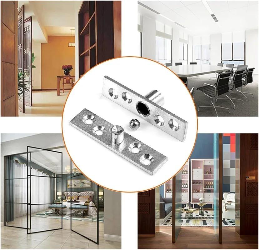 Schwenkscharnier Edelstahl 360 Grad Drehscharniere Oben Unten Möbel Positionierungsachse Kleiderschrank Tür Pivot-Scharniere