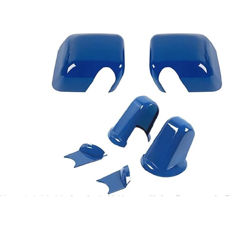 ABS Car Rear Rearview Mirror Shell Base Decoration Cover Compatible For Jeep Wrangler JK 2007-2017 Exterior Accessories(Carbon Fiber Grain)