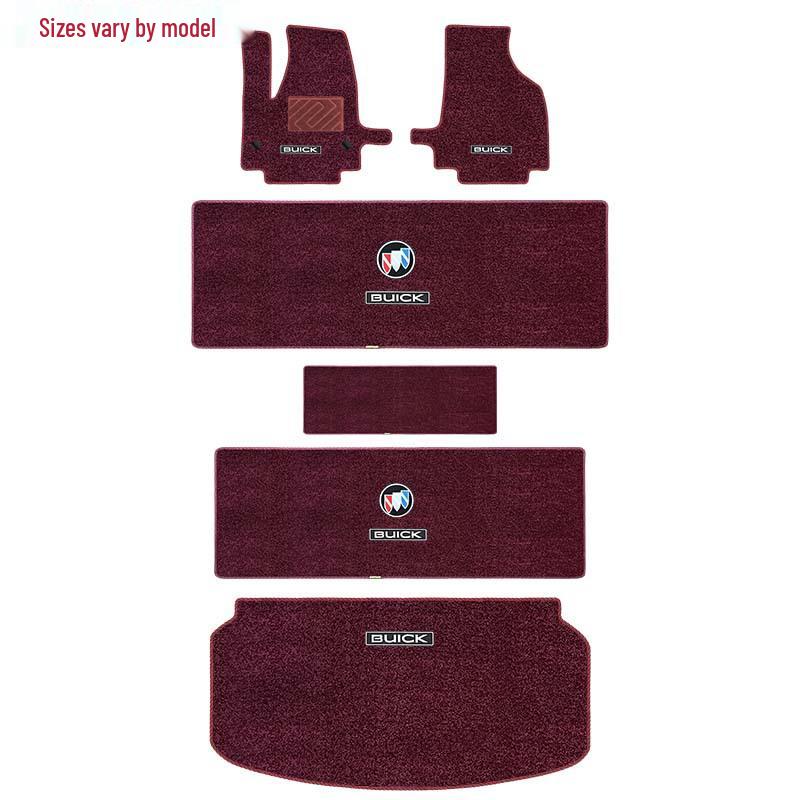 Buick GL8 Land Shang Middle Row Carpet Floor Mats - Custom Interior Wooden Foot Pads