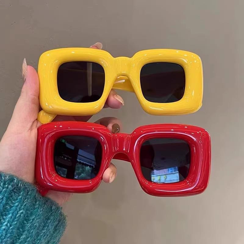 Trendy Cute Square Sunglasses for Women - Fun Street Style Photo Prop & Birthday Decoration