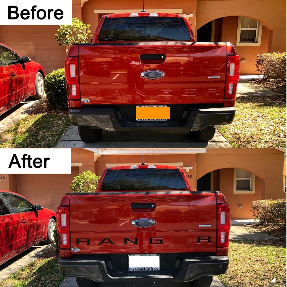 AJH1 Tailgate Insert Letters for Ford Ranger 2019 2020, 3D Raised & Decals Letters, Tailgate Emblems