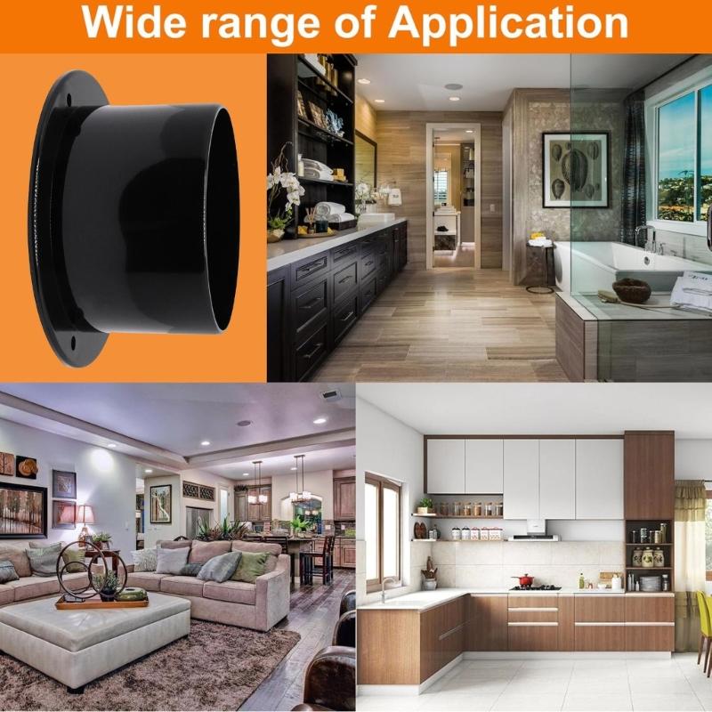 2pcs ABS  Flange Kit Strong 3 Inch Plastic Dryer   for HVAC Systems & Appliance Exhaust Connection