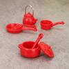 1 Set Kids Toys 1:12 Dollhouse Miniature Soup Pot Spoon Pan Kettle Model Kitchen Cookware Accessories Diy Decoration