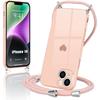 Protective Case - E.F.CONNECTION - iPhone 14 - Flexible - Heart Pattern - Galvanized Gold