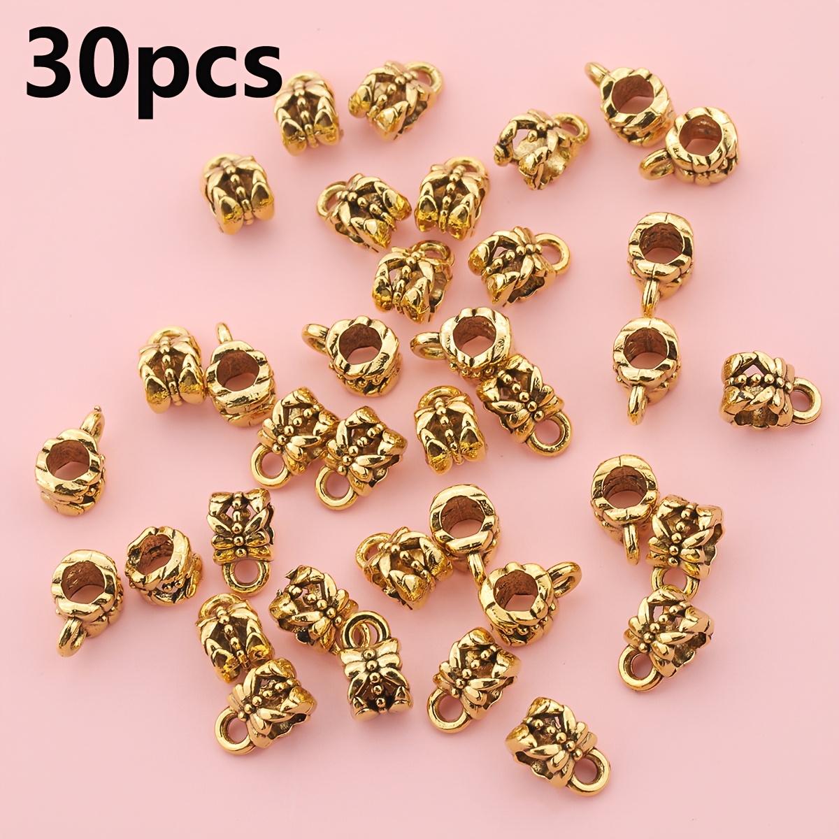 

30pcs Retro Alloy Three-way Link Buckle Hole Bead Partition Bead DIY Jewelry Accessories Bracelet Necklace Link Accessories 30pcs золотий