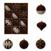 12Pcs Glitter Christmas Baubles Ornament Plastic Flocked Ball Gift Box  New Year