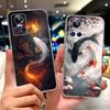 Für Realme GT Neo 3 80W Hülle RMX3561 RMX3560 Süße Katze Glückskarpfen Bemalte Abdeckung Weiche Silikonhüllen Für Realme GT Neo3 150W Fundas