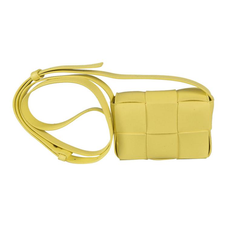 

Bottega Veneta Intreccio Woven Lambskin Mini Shoulder Crossbody Bag Women Bags Yellow 666688VMAY17421 Basic Set (Bag+Dust Bag)