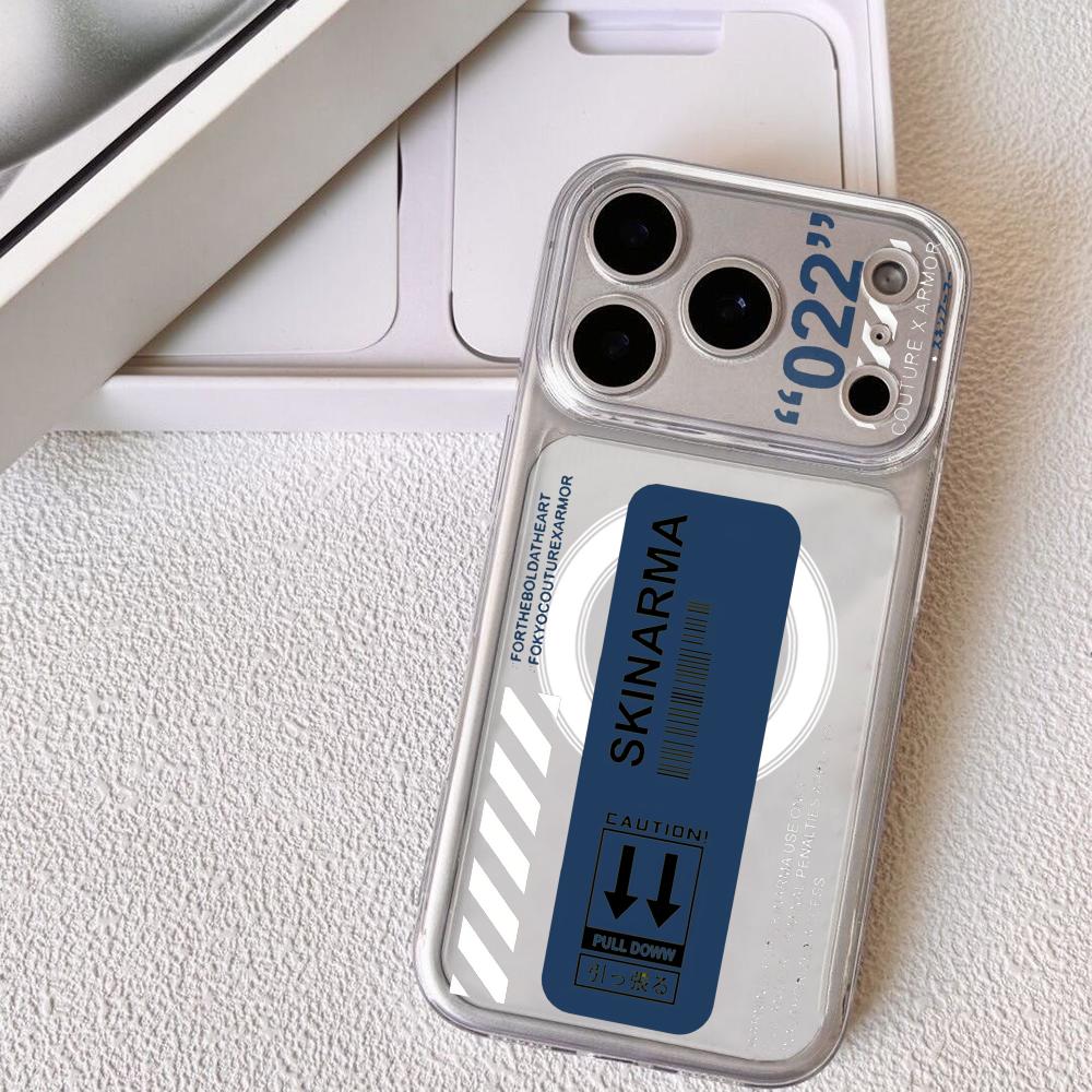 Fashion Street S-Skinarma Phone Case For iPhone 17 16 15 14 13 12 Pro Max Plus With Magnetic Crystal Clear Case Wireless Charge