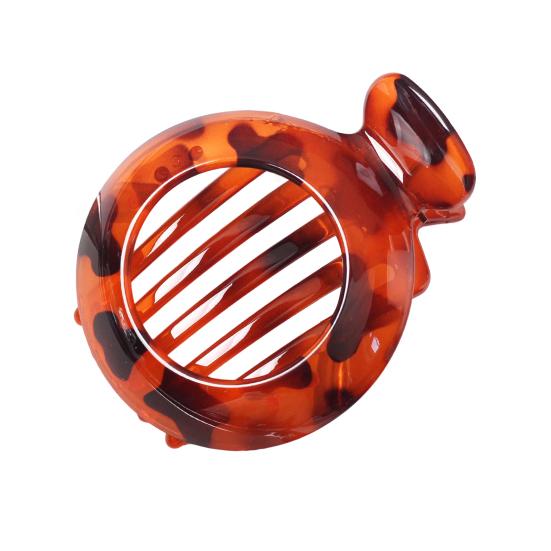 Women Hair Clip Round Anti-slip Teeth Hair Claw Hollow Design Back Head Hair Clamp Hair Styling Tool Hair Accessories