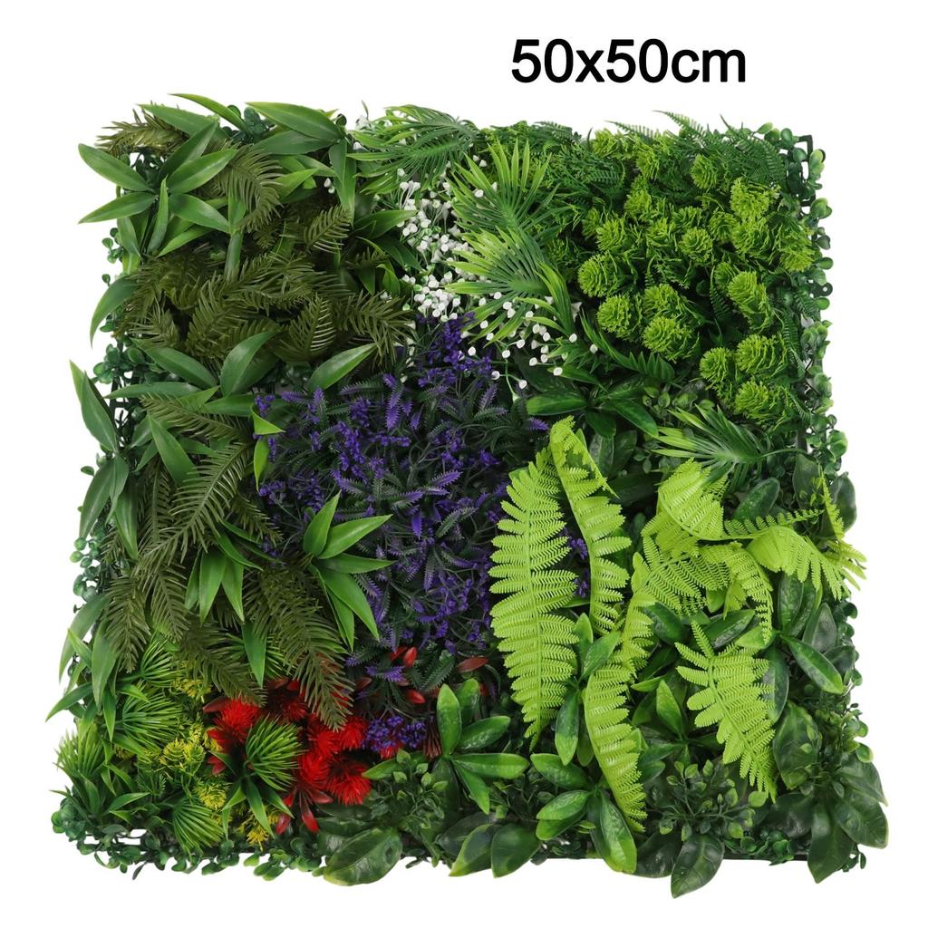 Lapų Dirbtinė Žolė Svetainė Viešbučio Kavinė Gėlių Dekoras 50*50cm Kraštovaizdžio Vejos Lauko Augalas Plastikinis Kvadratas