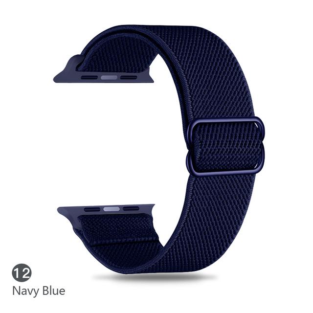 Cinturino in Nylon per Apple watch band 44mm 40mm 38mm 42mm ultra 2 49mm SOLO bracciale correa iwatch series 9 7 SE 6 5 4 8 45mm 41mm