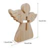 Wooden Hollow Cross Wooden Angel Tabletop Ornament  Living Room Corner Shelf Display Decor