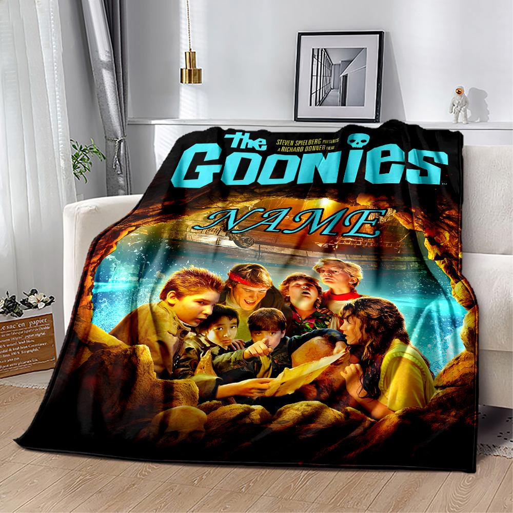 Goonies Adventure Begins Personalized Name Blanket Throw Customizable Blanket Warmthful Decor Versatile for Seaside Bed Couch Picnics All-Season Use