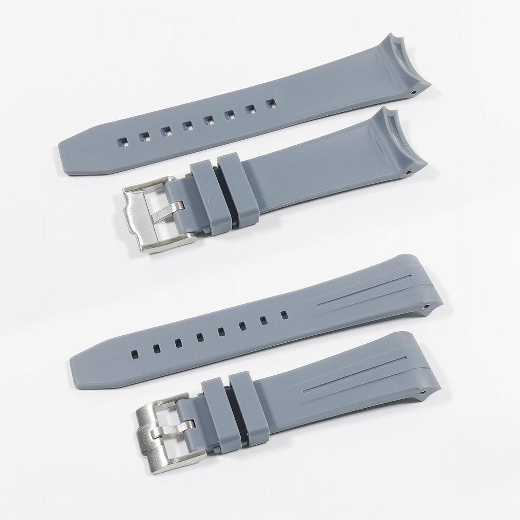 No-brand Blancpain X Swatch Exclusive Rubber Strap, Gray, 22mm Lug Width