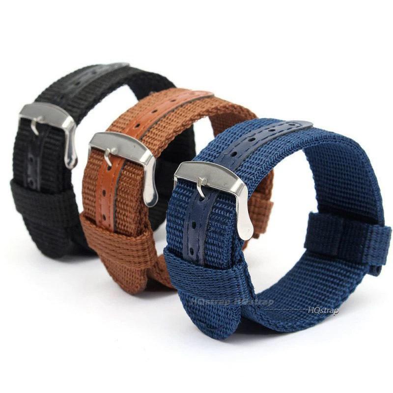 Curea de ceas din pânză de nailon, curea moale țesută, brățară universală din piele pentru bărbați, femei, curea pentru ceas sport 18mm 20mm 22mm 24mm