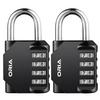 ORIA Combination Padlock 2PCS Password Locks 4 Digit Waterproof Outdoor Lock For Door Suitcase Bag Package Cabinet Locker Window