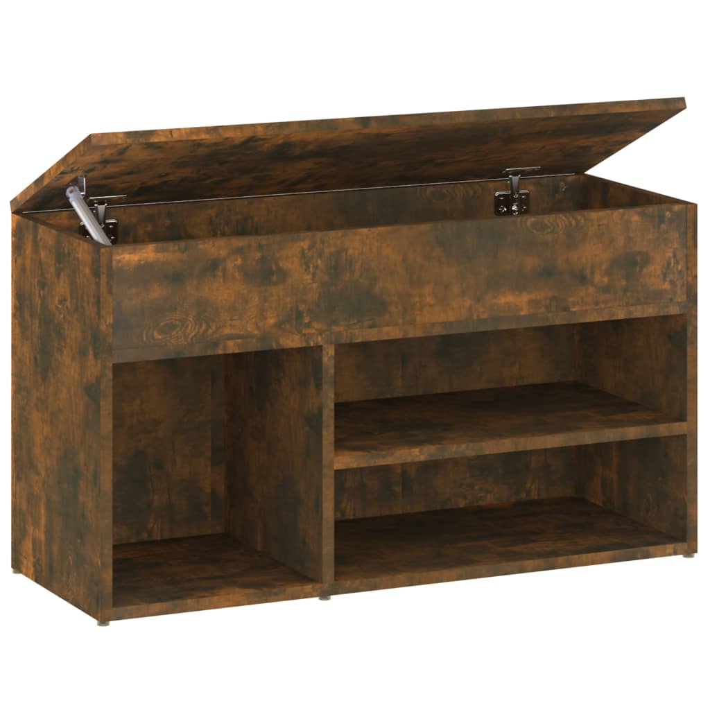 Schuhbank Geräucherte Eiche 80 x 30 x 45 cm Spanplatte