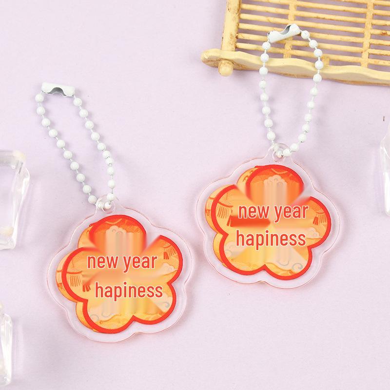 Acrylic Keychain Pendant: Creative Wedding Festive Ornament & New Year Souvenir