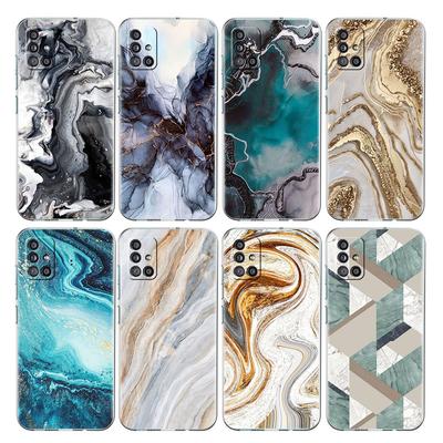 Clear Case For Samsung Galaxy A52 A12 A51 A32 A21s A71 A32 A22 50 A70 A31 A72 5G Phone Cover Granite Marble