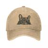 French Bulldog Puppy Dog Lover Men Women Baseball Caps Distressed Washed Hats Cap Retro Outdoor All Seasons Gift Cap