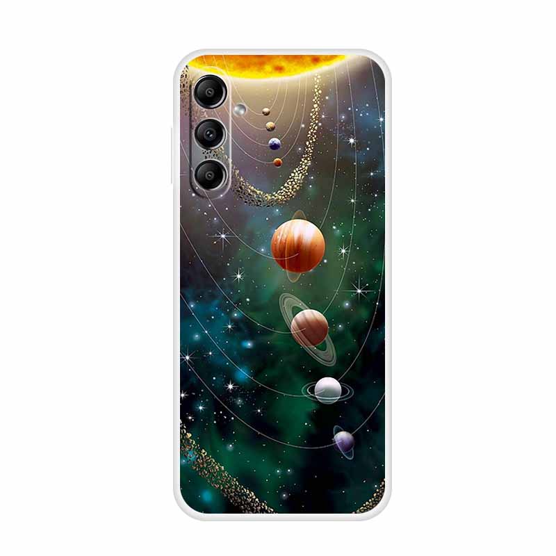 For Samsung Galaxy A14 A34 A54 5G Case Cartoon Soft Silicone TPU Cover Coque for Samsung A54 A34 A24 4G Transparent Clear Capa
