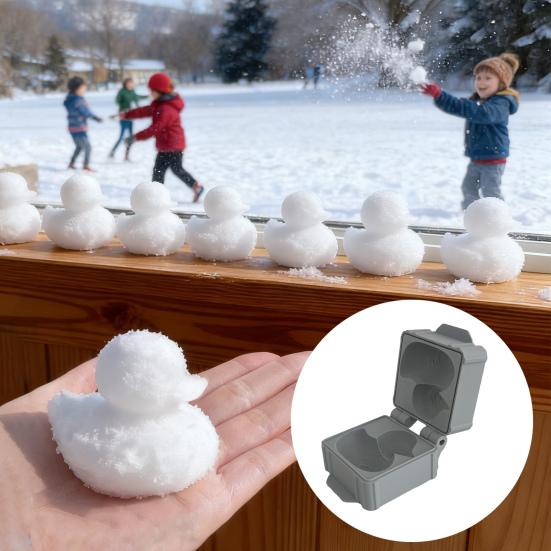 Kaczka Formierka do Śnieżek Przenośna Kształt Kaczki Szybkie Narzędzie do Robienia Śnieżek Gra na Śnieżki Zimowa na Zewnątrz Forma do Śnieżek dla Dzieci