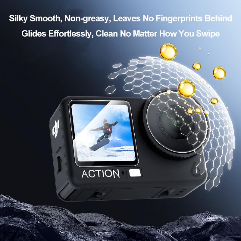 9H Hardness Glass Screen Protector for DJI Osmo Action 6 Clear Ultra-HD Tempered Glass Anti-scratch Film Accessories