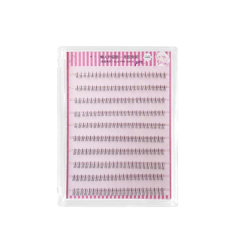 Natural Looking Ultra Soft Split Segments Glue Free Small 240 Clusters Lower Eyelash False Eyelashes Transparent For Be