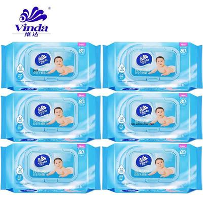 Baby Wipes, Pure Water, 80 Sheets X 6 Packs