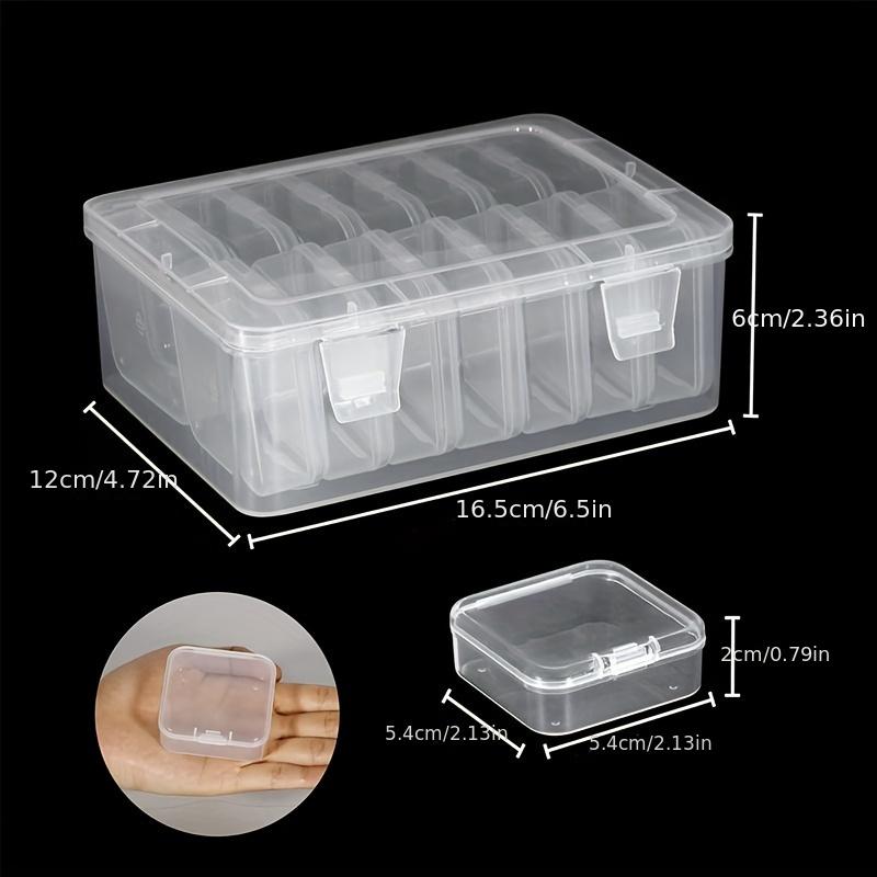 Durable Plastic Jewelry Storage Box with Multiple Compartments & Small Containers - Bead & Earring Suitable for DIY Jewelry