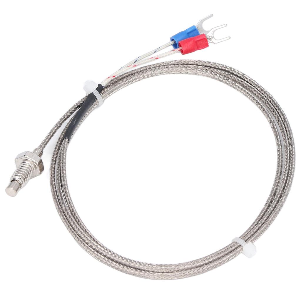 BERM K Type Thermocouple M6 Inch Screw Temperature Sensor Probes Wire 0‑400 celsius  1meter