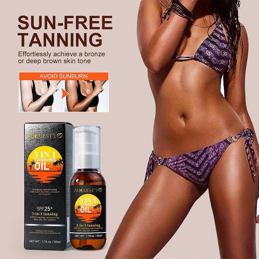 Body Self Tanning Drops, Sunless Tan Suntan Oil Body Face Self Tanner with Safe Use Design for Healthy Beautiful Skin and Glamour