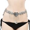 Metal Ethnic Style Belt Adjustable Body Chain Versatile Tassel Belly Chain  Women