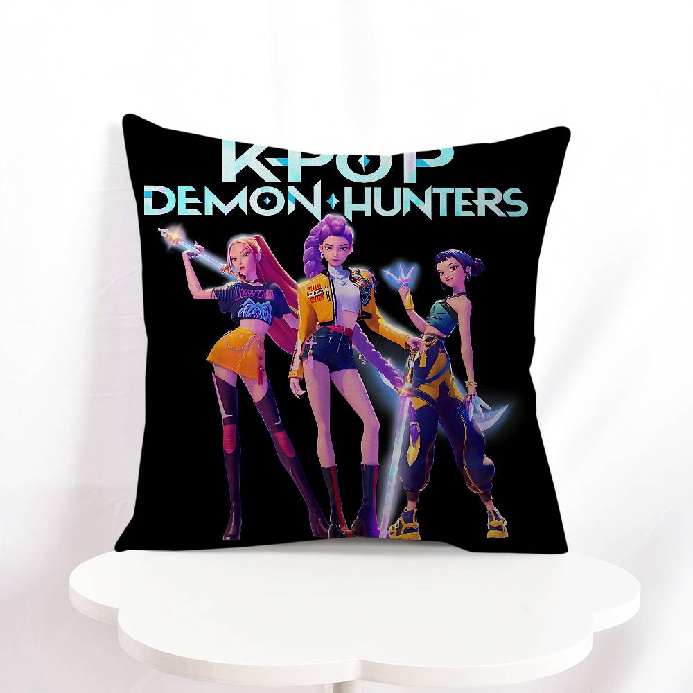 

New Demon Hunters Pillow Gifts Home Office Furnishings Bedroom Sofa Car Cushion Cover Case 45x45cm 16x16Inch