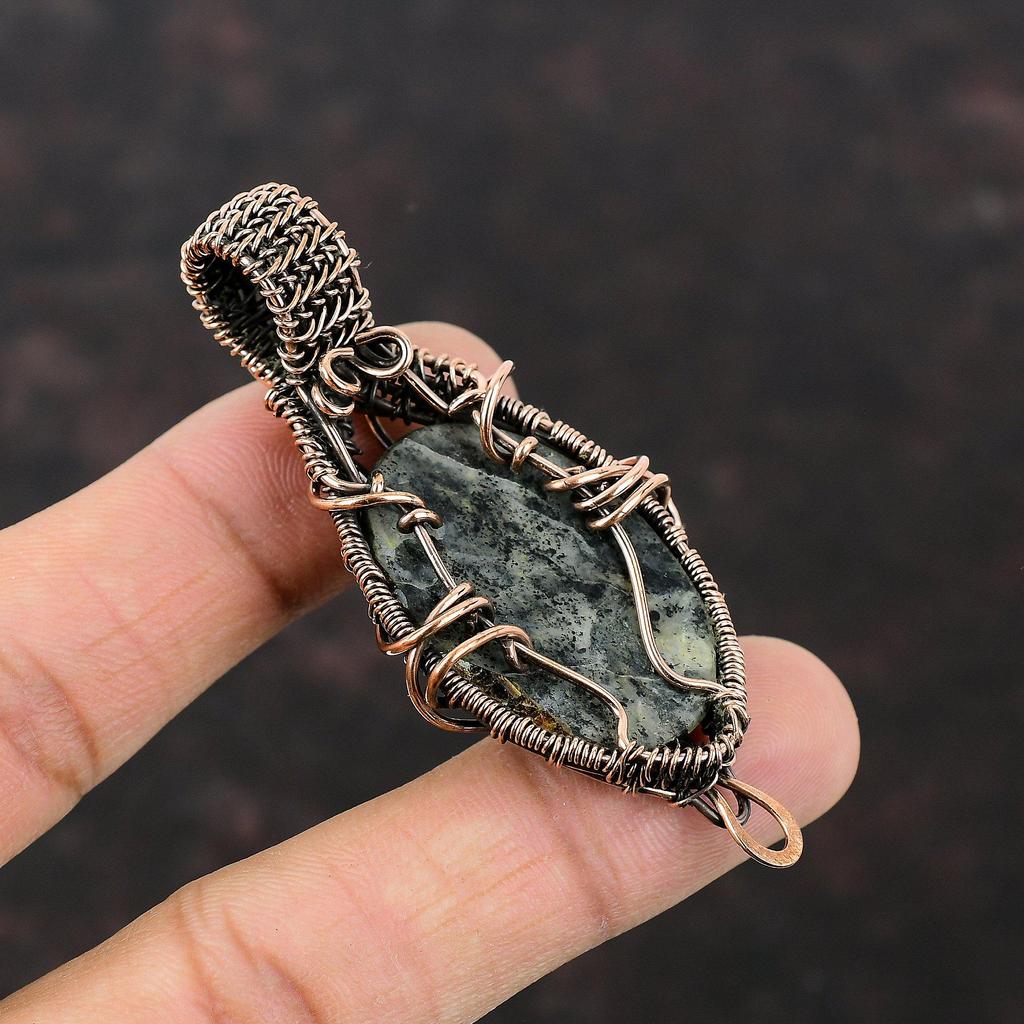 Astrophyllite Copper Pendant Wire Wrapped Pendant Astrophyllite Gemstone Jewelry Handmade Pendant Copper Jewelry For Gift Wire Wrap Jewelry