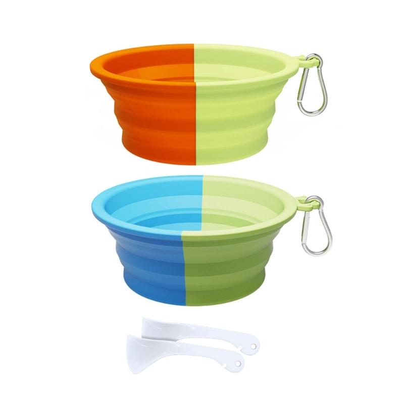 380ml Portable Silicone Dogs Bowl with Clip Perfect Travel Pet Feeding Water Dish for Outdoor Adventures Large Capacity