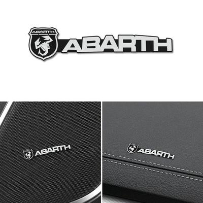 10Pcs Aluminum Car Audio Emblem Sticker Speaker Decoration For FIAT Abarth 500 Tipo FR Panda Argo Freemont Viaggio Bravo Punto