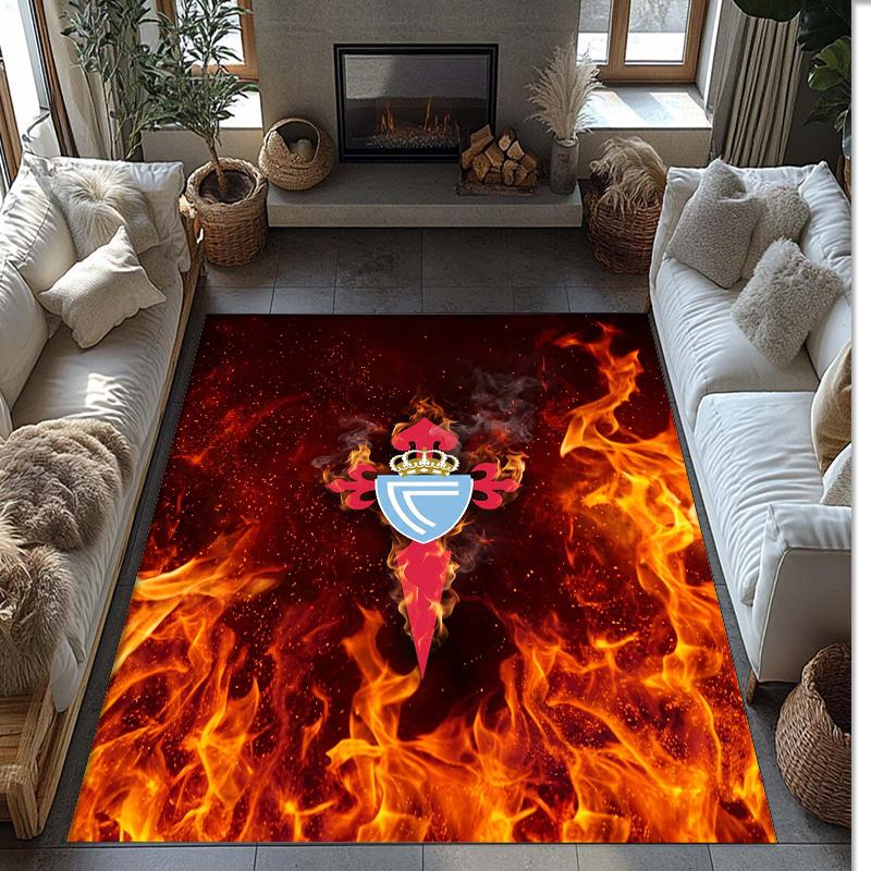 Celta Vigo FC Soccer Football Pattern Soft Area Rug Non Slip Indoor Floor Carpet Sports Decor Mat for Bedroom