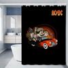 Tenda da Doccia Rock-ACDC per Accessori da Bagno Divisorio Pieghevole Tende da Bagno Tessuto Impermeabile Cose il Set Ho