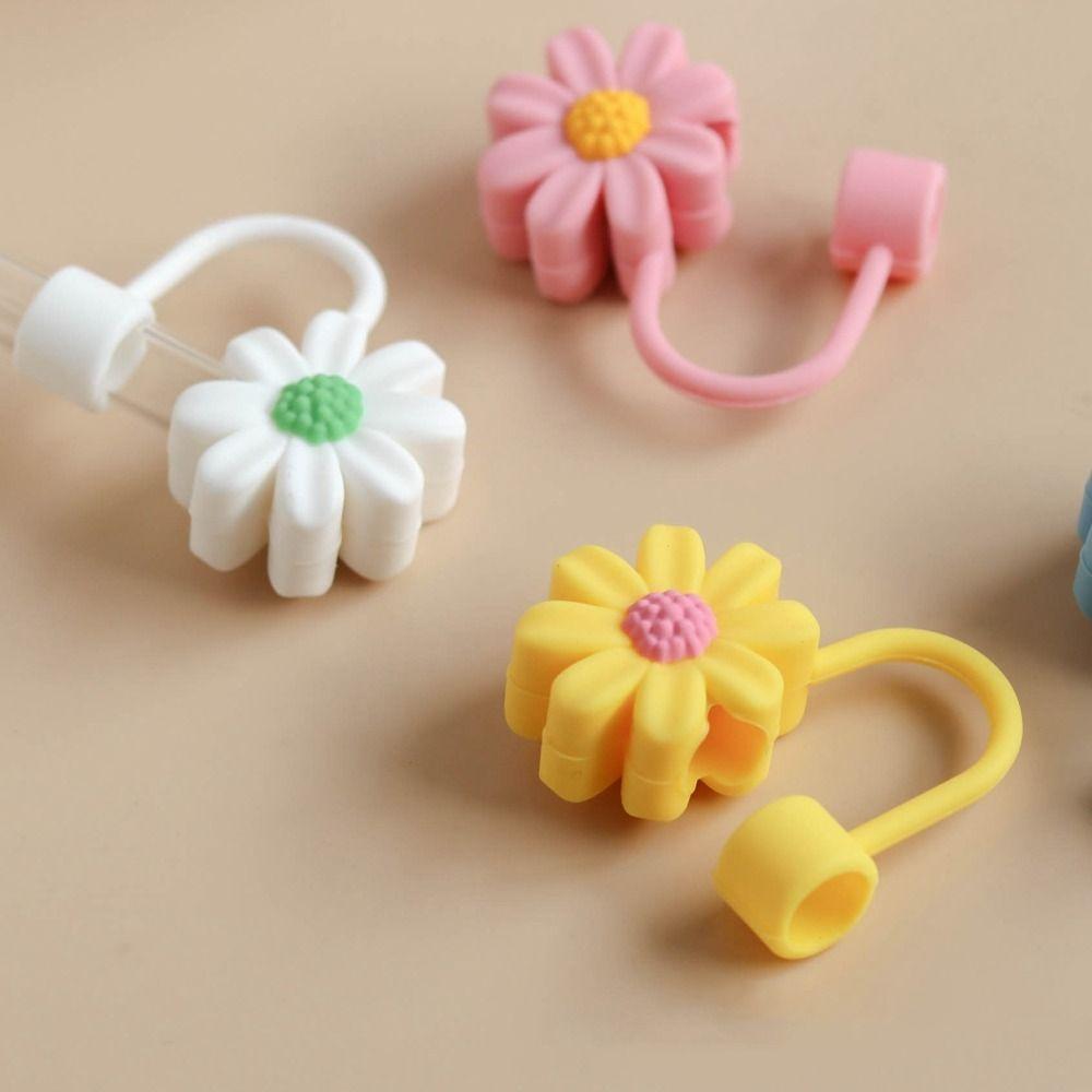Cup Accessories Silicone Straw Plug Reusable Dust-proof Drinking Dust Cap Drinkware Splash Proof Straw Tips Cover Water Glass