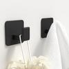 4 Pcs Square Self Adhesive Hooks Adhesive Wall Hooks for Hanging Towel Coats