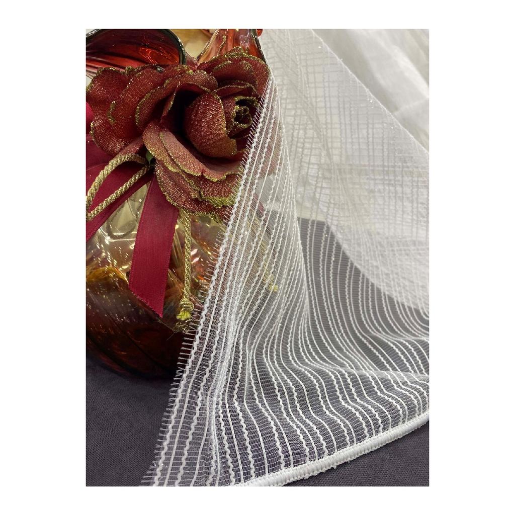 Crown New Pattern Paste Striped Tulle Cortain 1/2 Sparse Plele