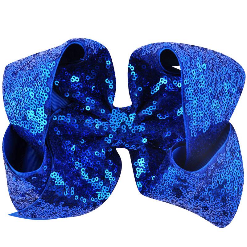 29Colors 8 inch Big Rainbow Large Hair Bow Sequins Ribbon Hairgrips With Alligator Clips Headwear Bowknot Girls Hair Accessories