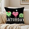 Fashionable American Graffiti Prints Cushion Cover Linen Pillowcase Soft  for Sofa Bed Home Room Decor