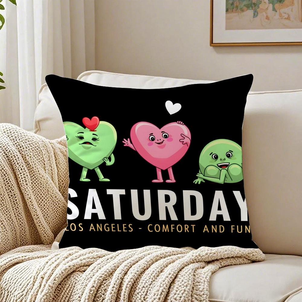 Fashionable American Graffiti Prints Cushion Cover Linen Pillowcase Soft for Sofa Bed Home Room Decor