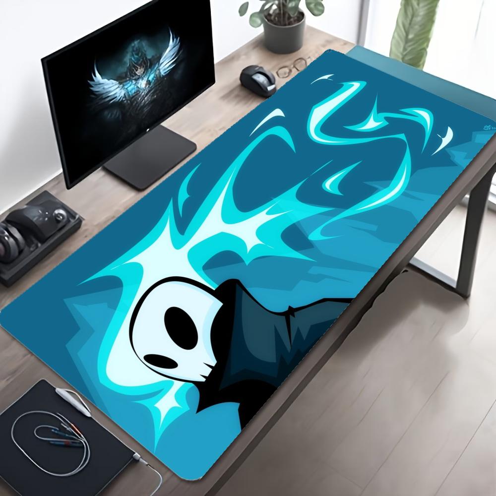 XXL Gaming Mouse Pad Skull Hooded Deskmat Non‑Slip Rubber Cyan Magic Flame Mountain Pc Game Keyboard Mats Gamer Mausepad