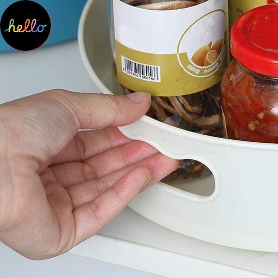 360 Storage Non-slip Tray Degree Rotating Plastic Multifunctional Cosmetic Snack Fruit Seasoning Box for Kitchen
