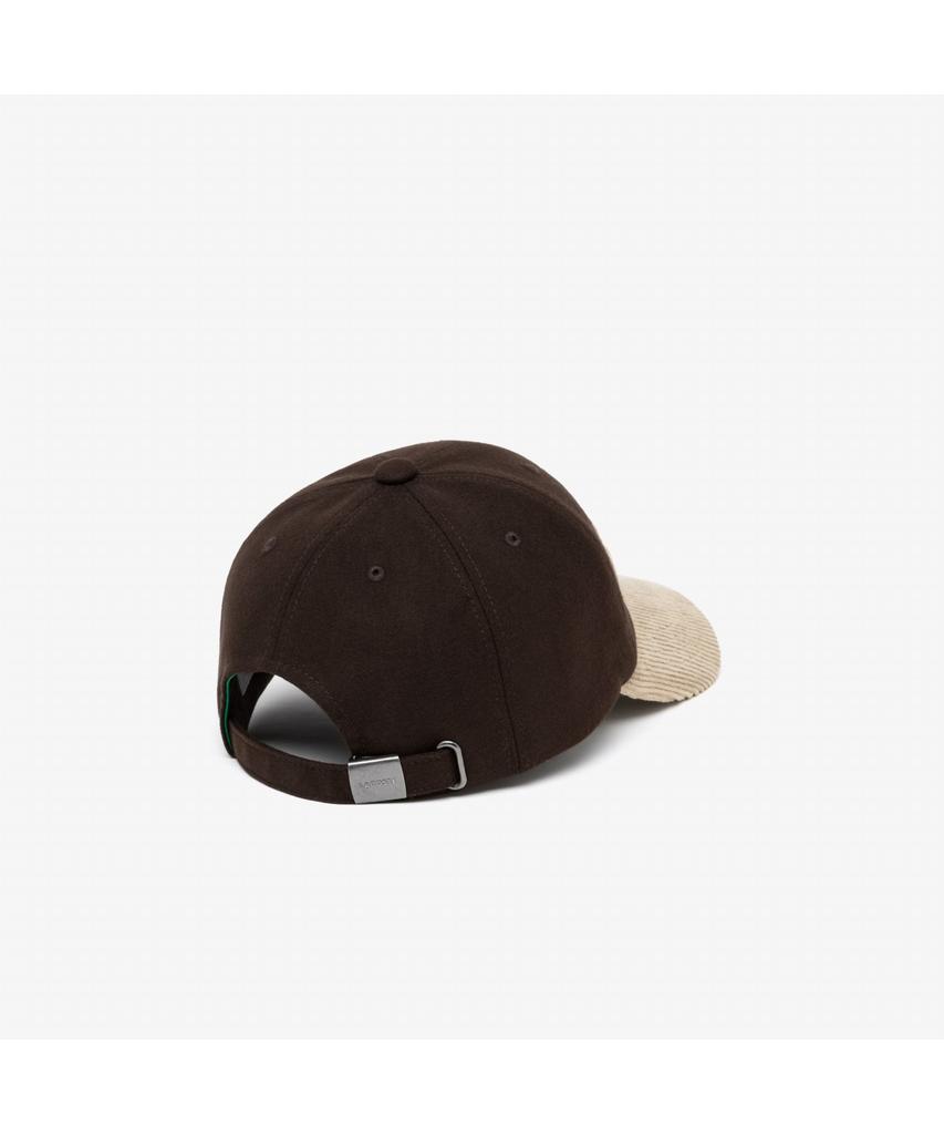 LACOSTE Men'S Corduroy Lettering Patch Ball Cap Rk413E-55N Skb