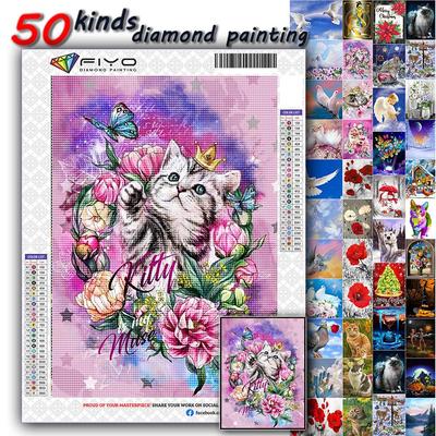 Pittura diamante 5D Paesaggio Diamante Ricamo Fiore Animale Trapano completo Quadrato Diamante Arte Strass Mosaico Decorazione per la casa